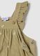Baby girl's beige dungarees in pure cotton regular fit with ruffles_3