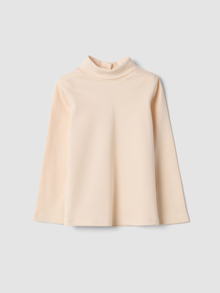 Orange pure organic cotton crew-neck T-shirt_0