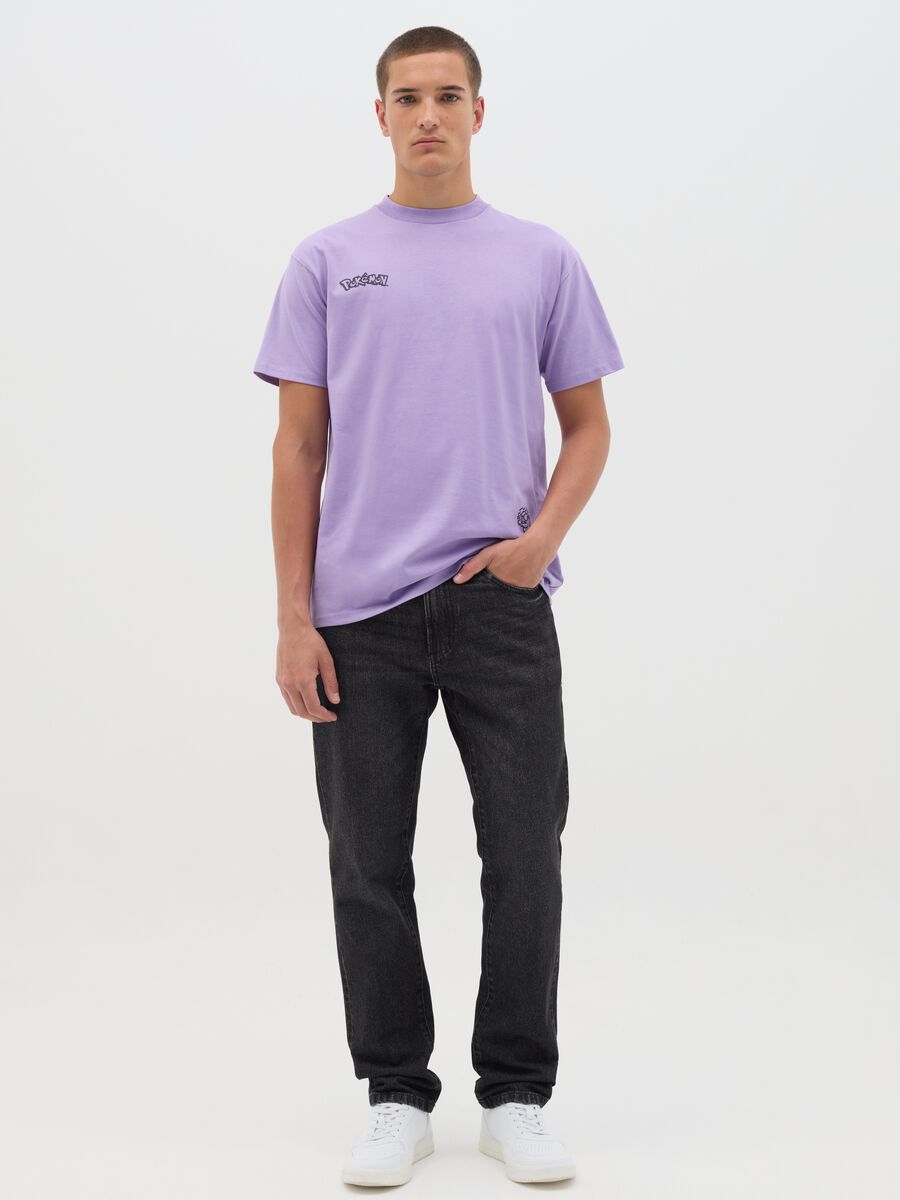 Purple Short Sleeve Manga T-shirt_1