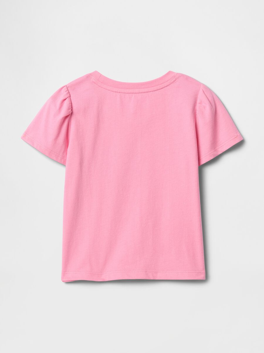 Pink T-shirt for girls in pure cotton GAP_1