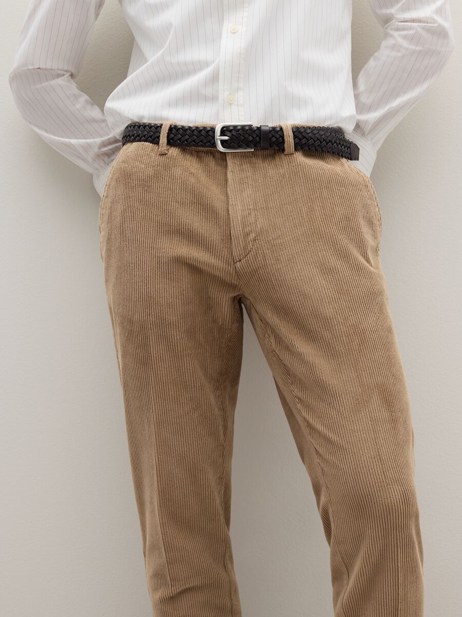 Cintura da uomo in vera pelle marrone_0