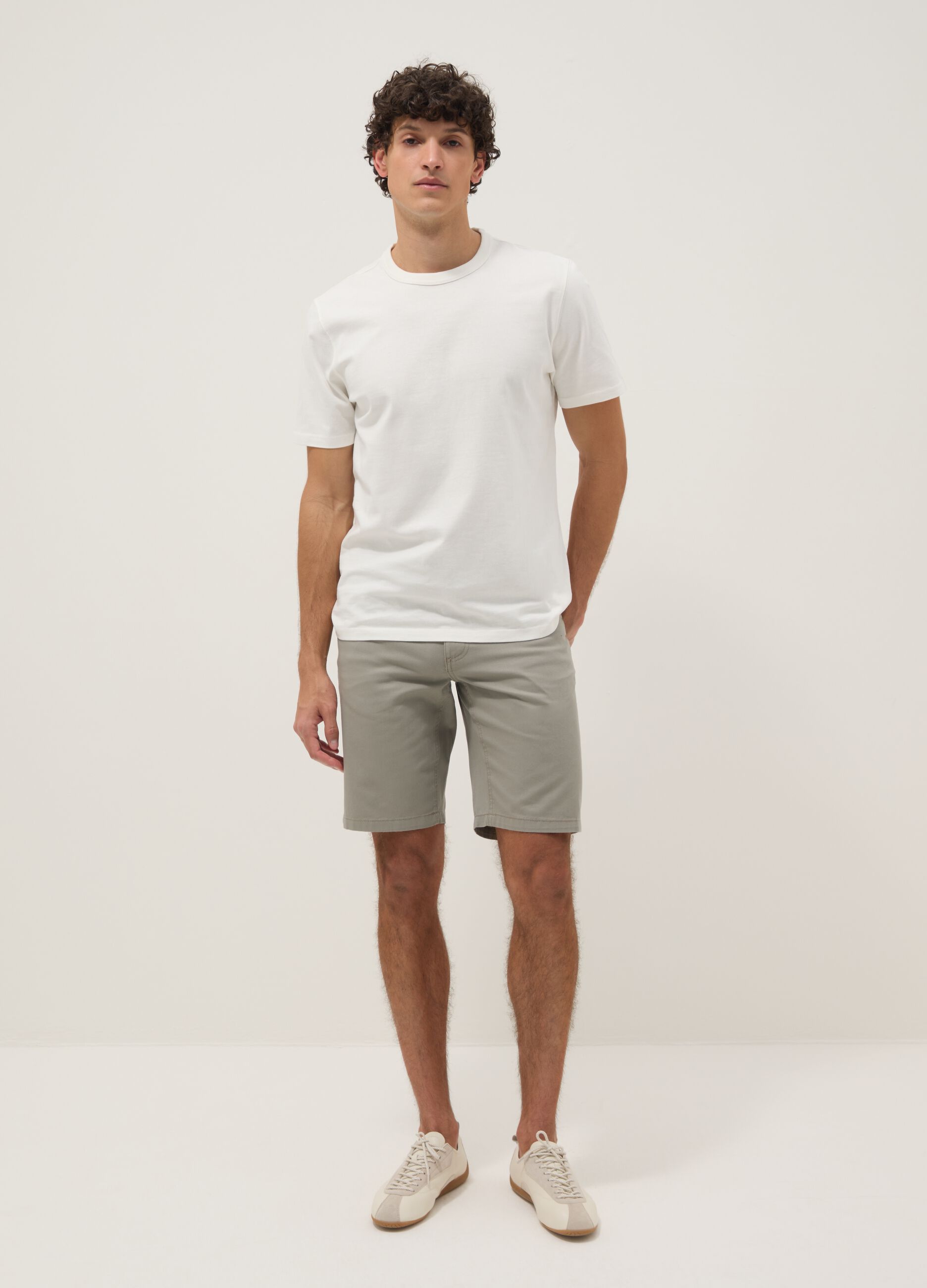 Grey pure cotton shorts