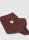 Brown cotton blend socks with heart and glitter_2