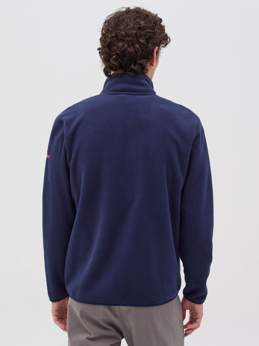 Full-zip sweatshirt in fleece with patch_3
