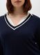 Regular fit blue pullover_3