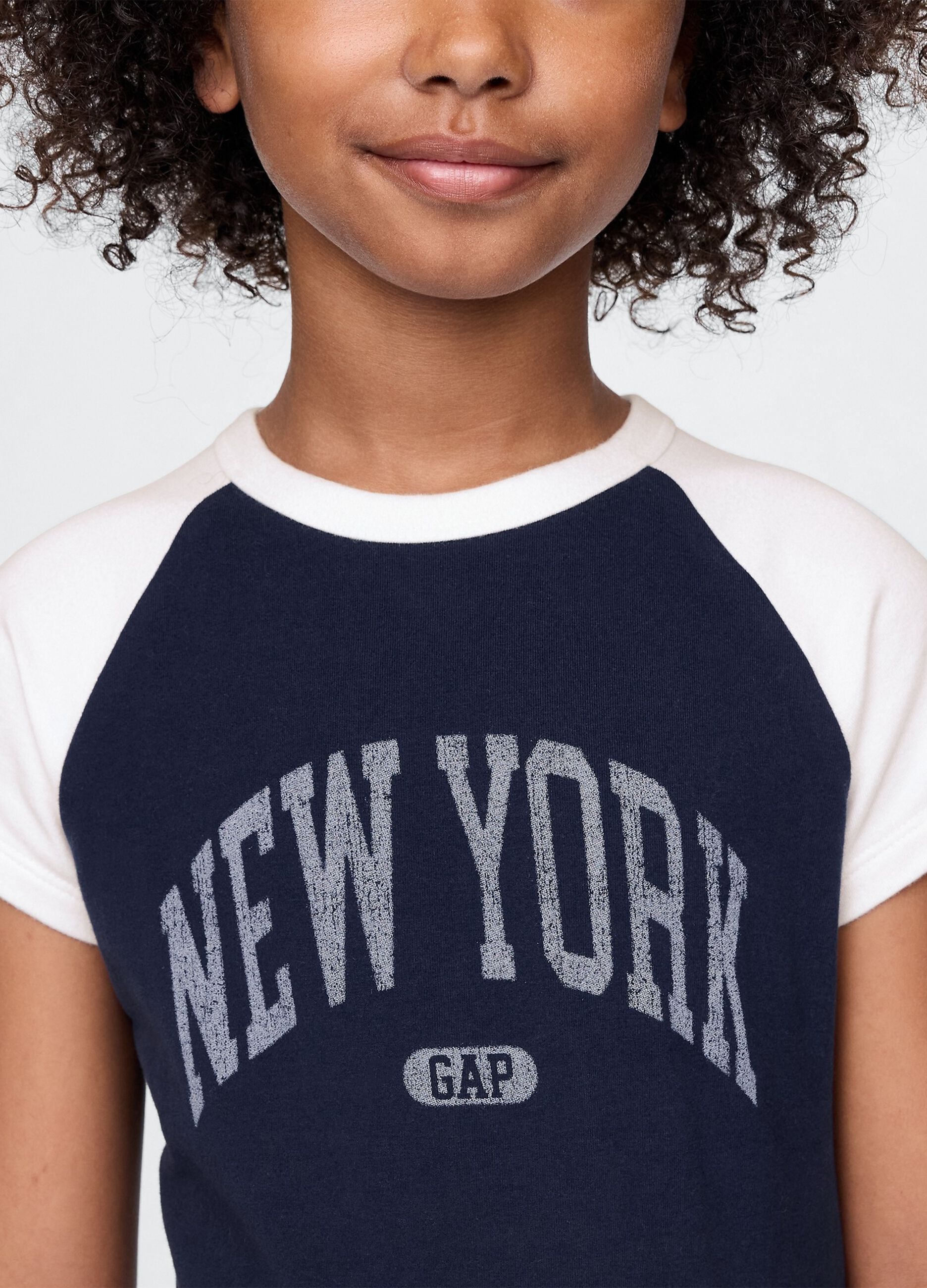 Blue short raglan sleeve T-shirt GAP Kids