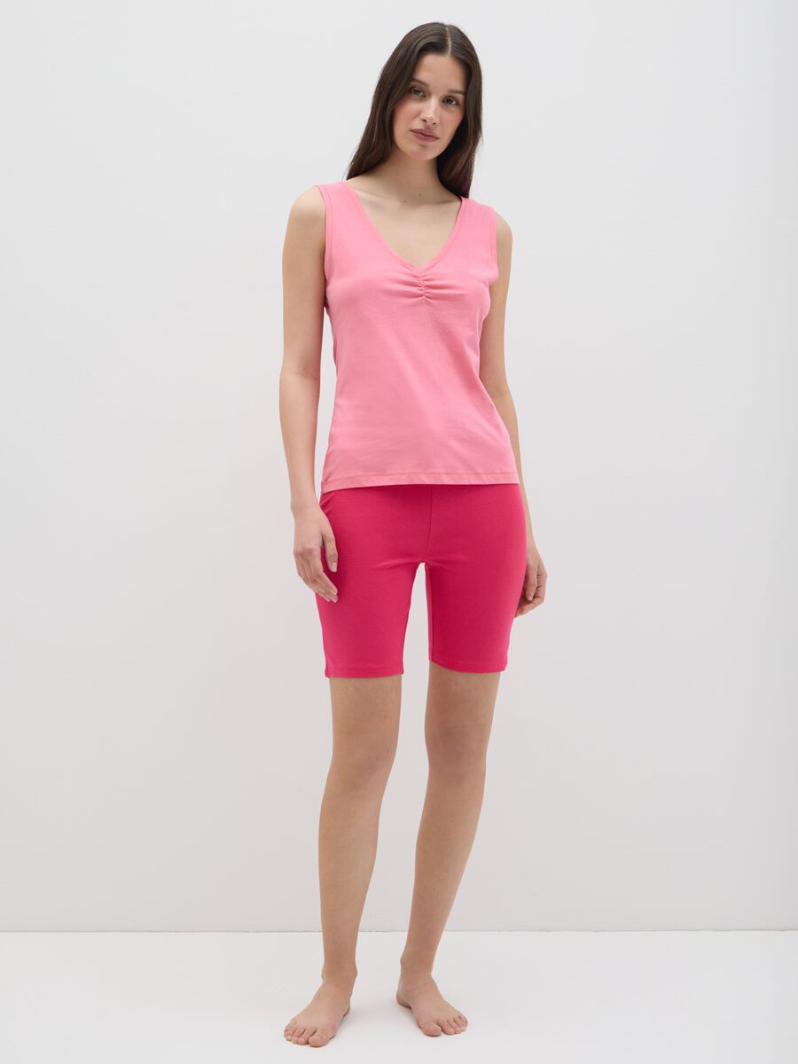 Women's pink pure cotton top regular fit_0