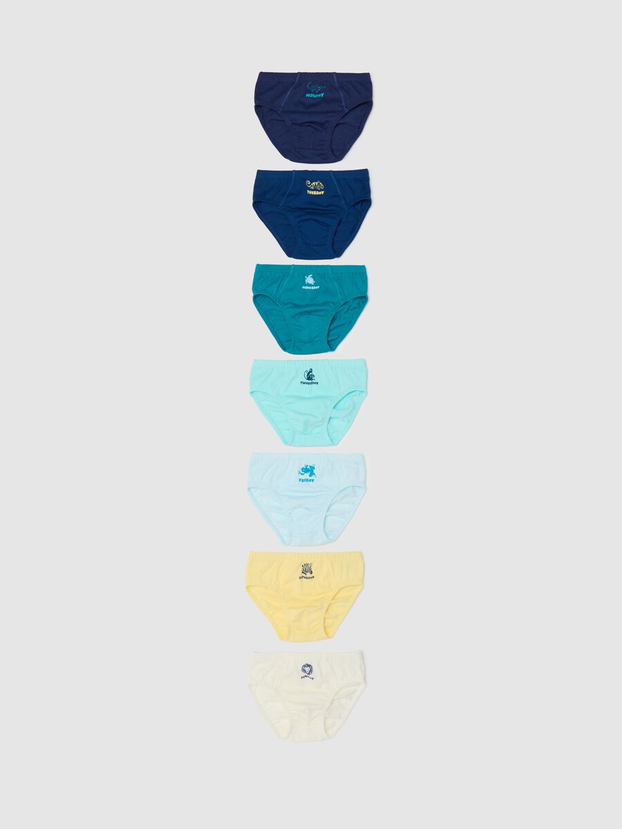 Set of Coloured Cotton Briefs for Boys_0