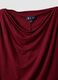 Red stretch viscose T-shirt with draped neckline_6