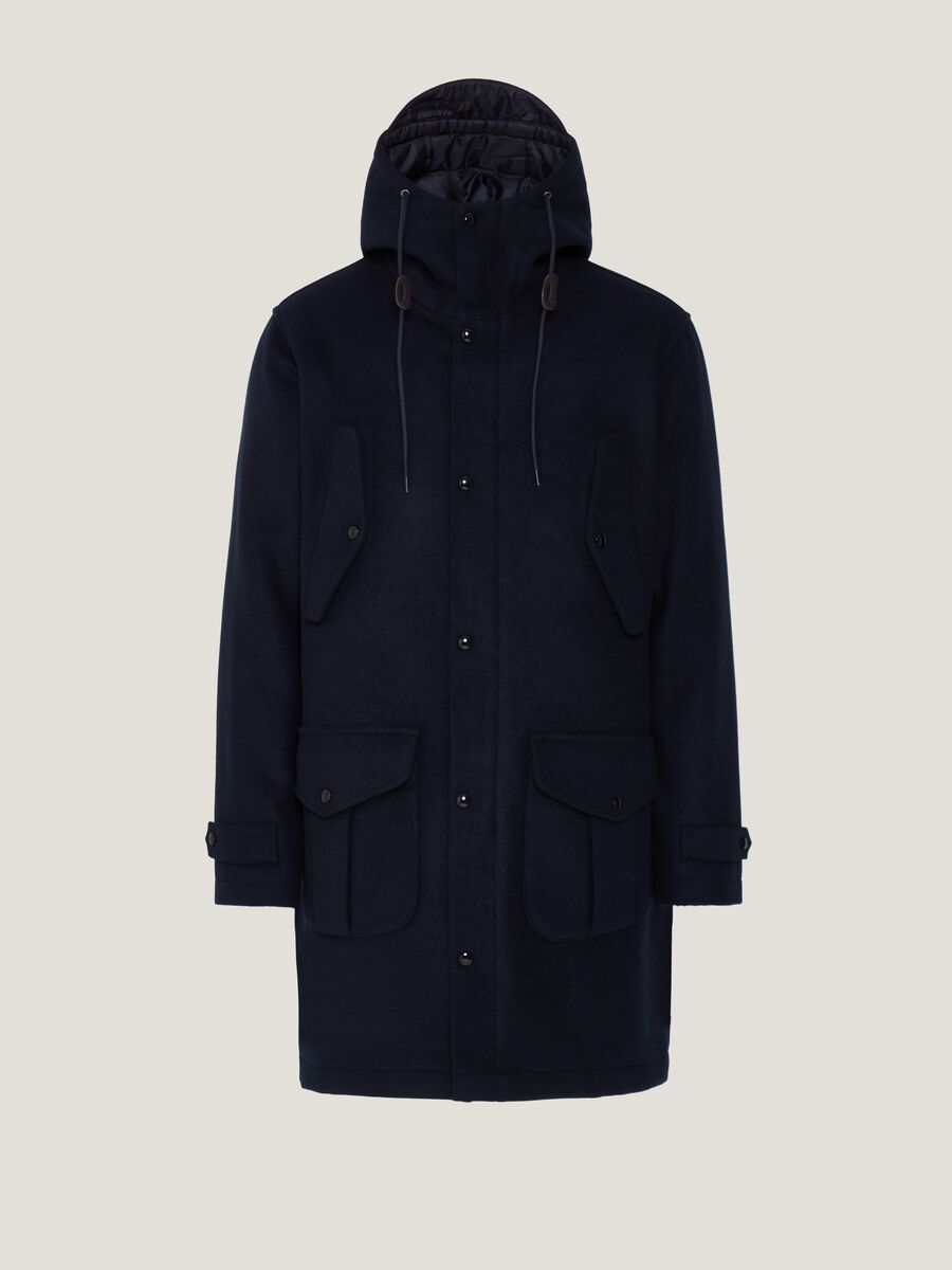 Parka in panno con cappuccio_3
