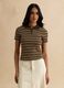 Brown striped stretch cotton polo_2