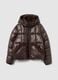Brown The Iconic Puffer with Hood and Sherpa Details_5