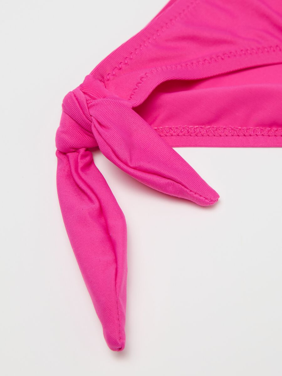 Girls' stretch blend pink bikini with ruffles and glitter_2
