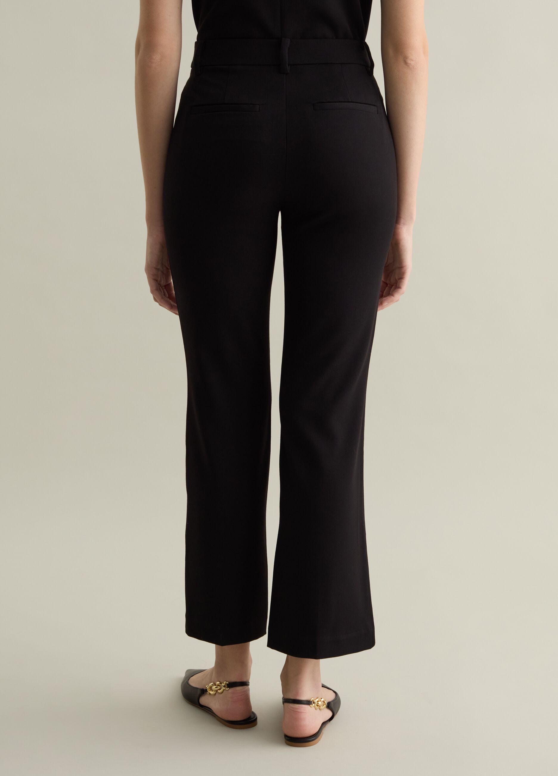 Straight-fit trousers in viscose blend