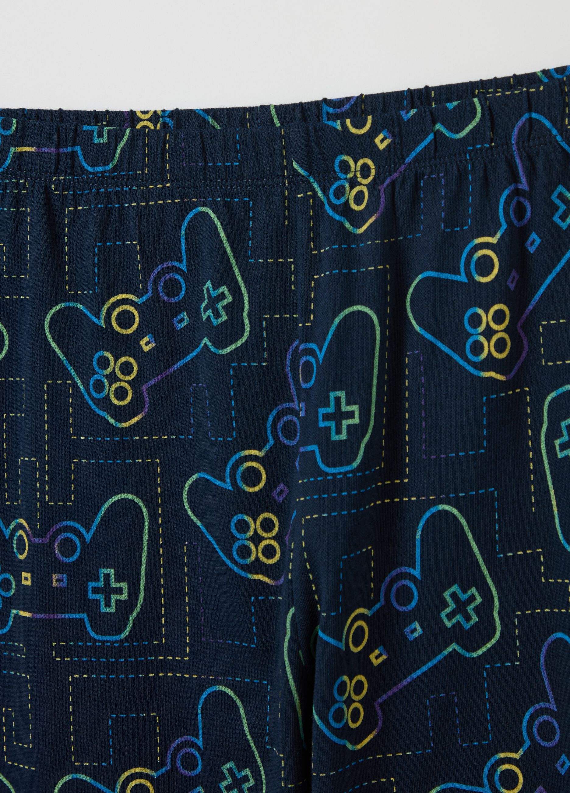 Pigiama in cotone con stampa joystick