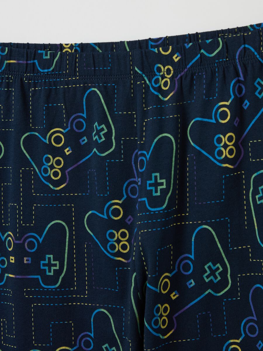 Pigiama in cotone con stampa joystick_3