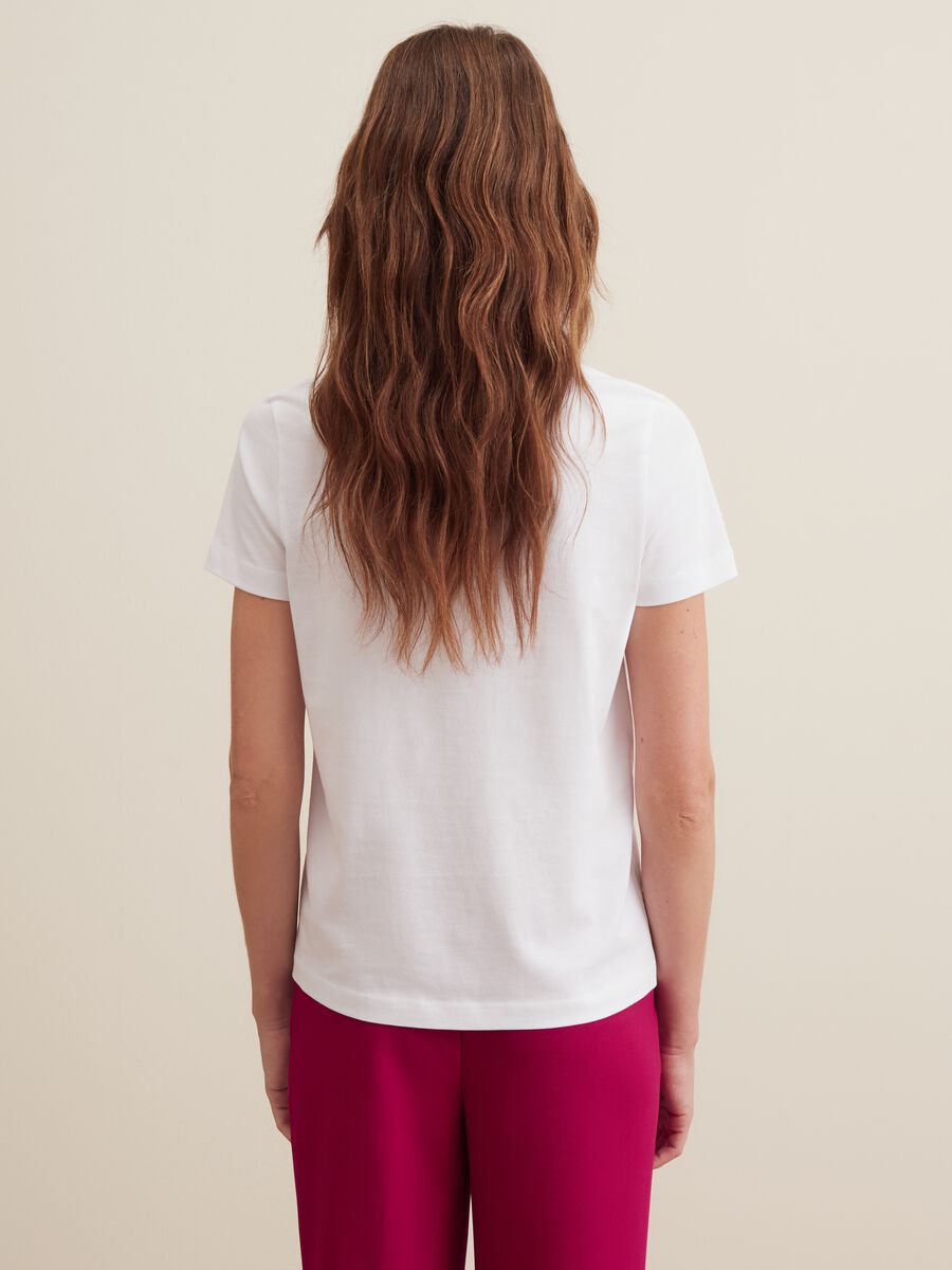 T-shirt in cotone con scollo rotondo_2