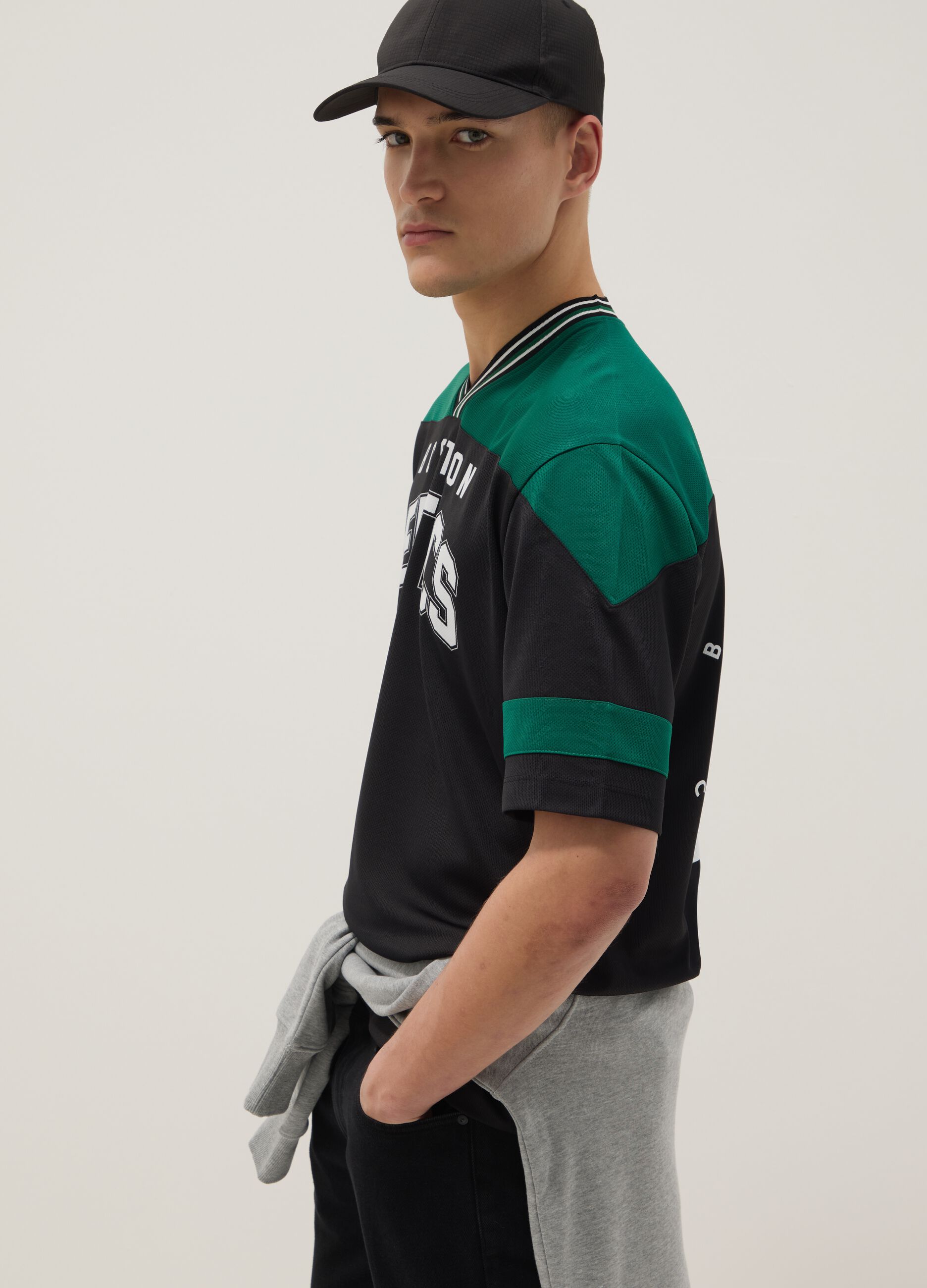 Multicolour pure cotton regular fit T-shirt Boston Celtics