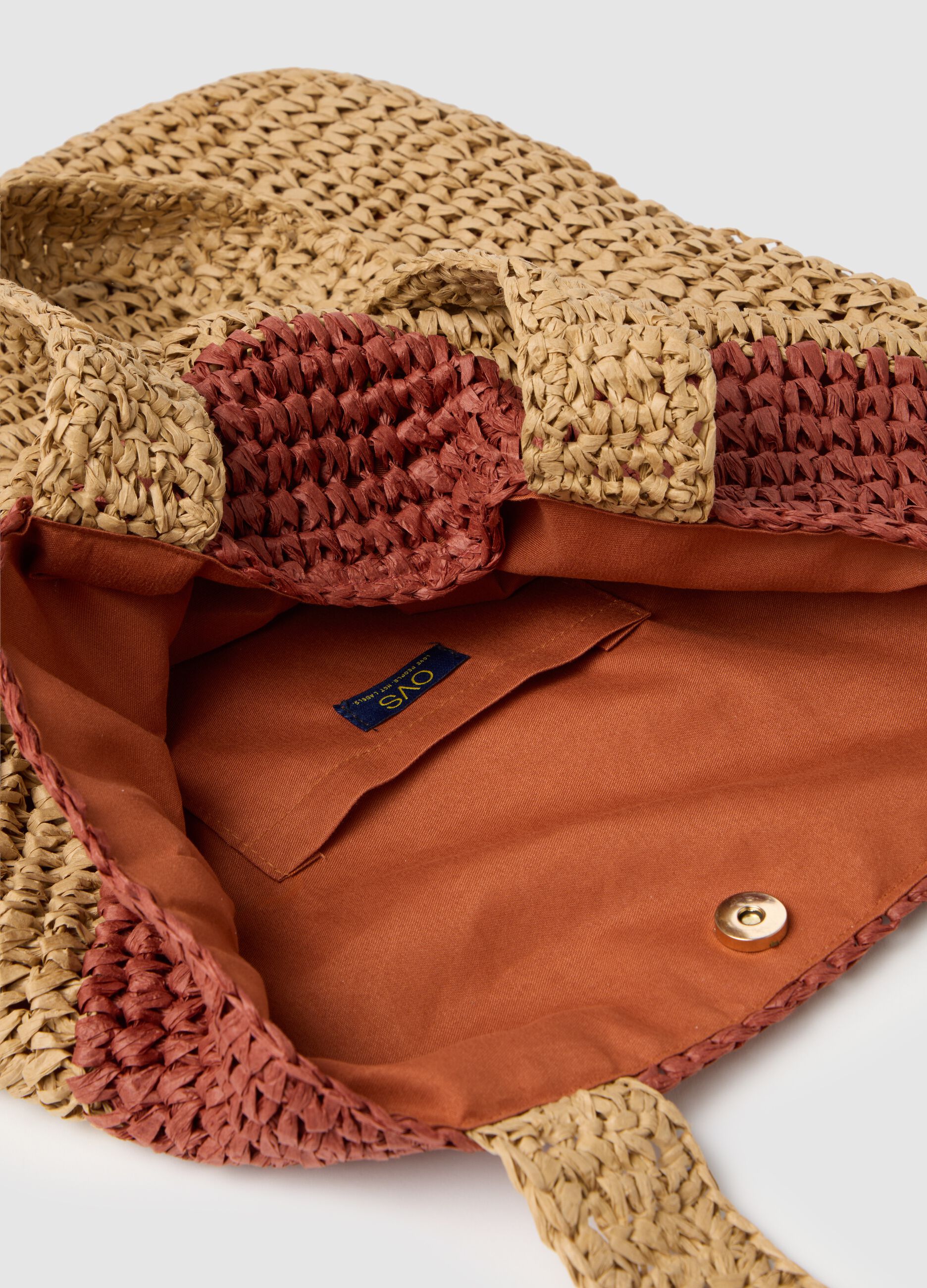 Women's Multicolour Woven Tote Bag