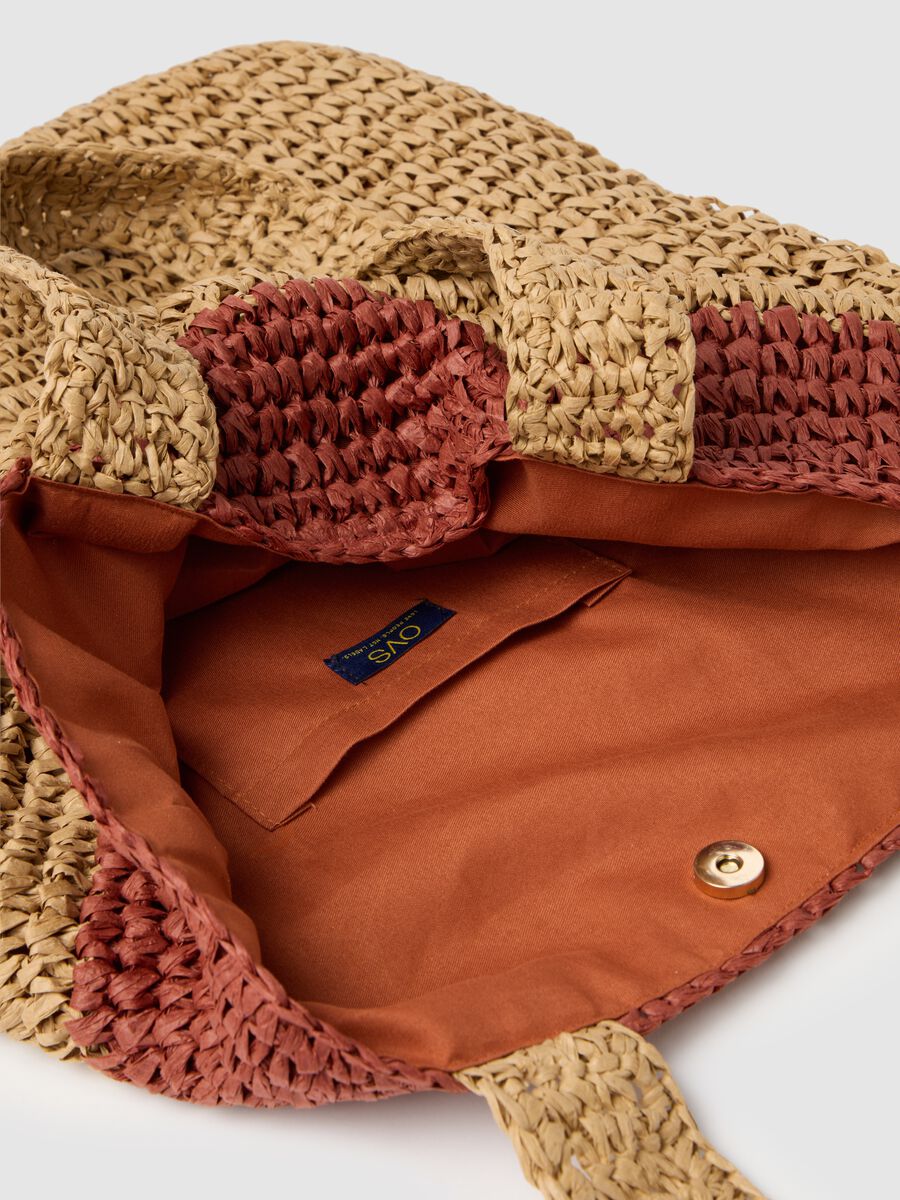 Women's Multicolour Woven Tote Bag_2
