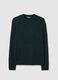 Green Crew Neck Wool Blend Jumper_4