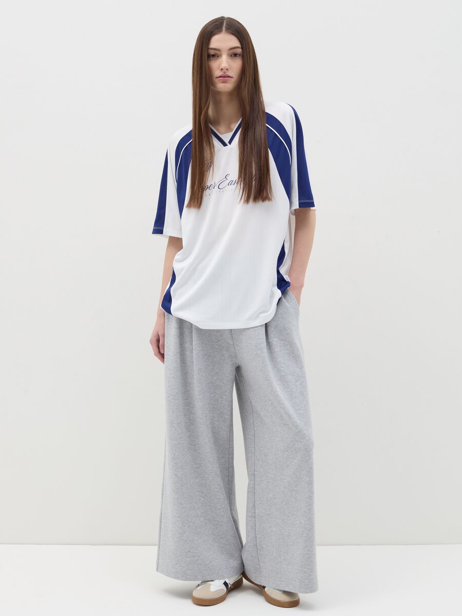 Wide-leg joggers with detail at the waist_0