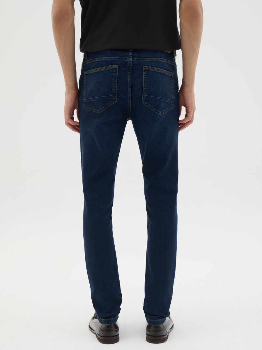 Men's Super Skinny Blue Denim Jeans_3