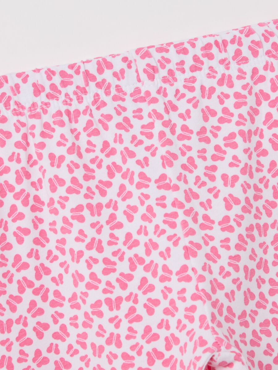 Leggings in cotone stretch con stampa _2