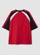 Red pure cotton T-shirt with front print, relaxed fit_6