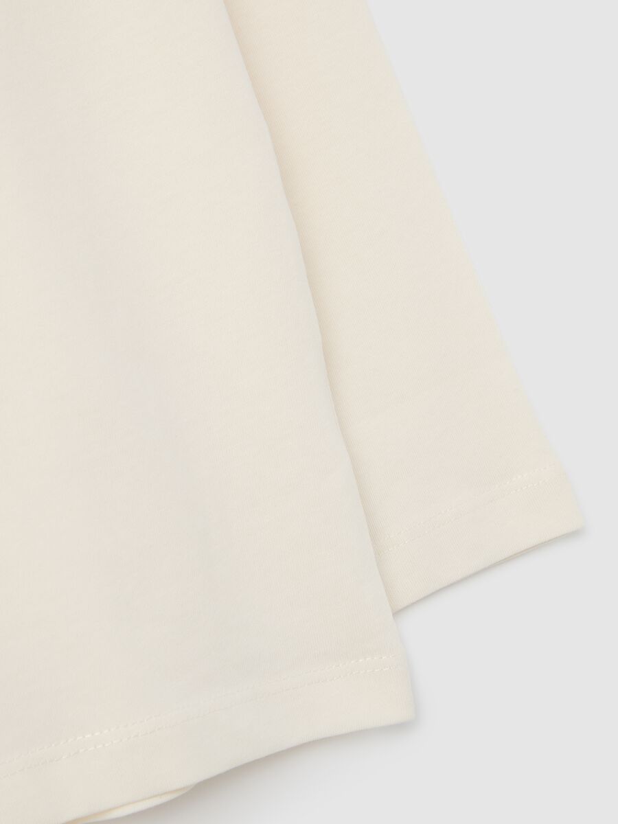 Kids' Beige Cotton Regular Fit Jumper_3