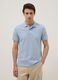 Light blue short-sleeve polo in pure organic cotton, regular fit_0