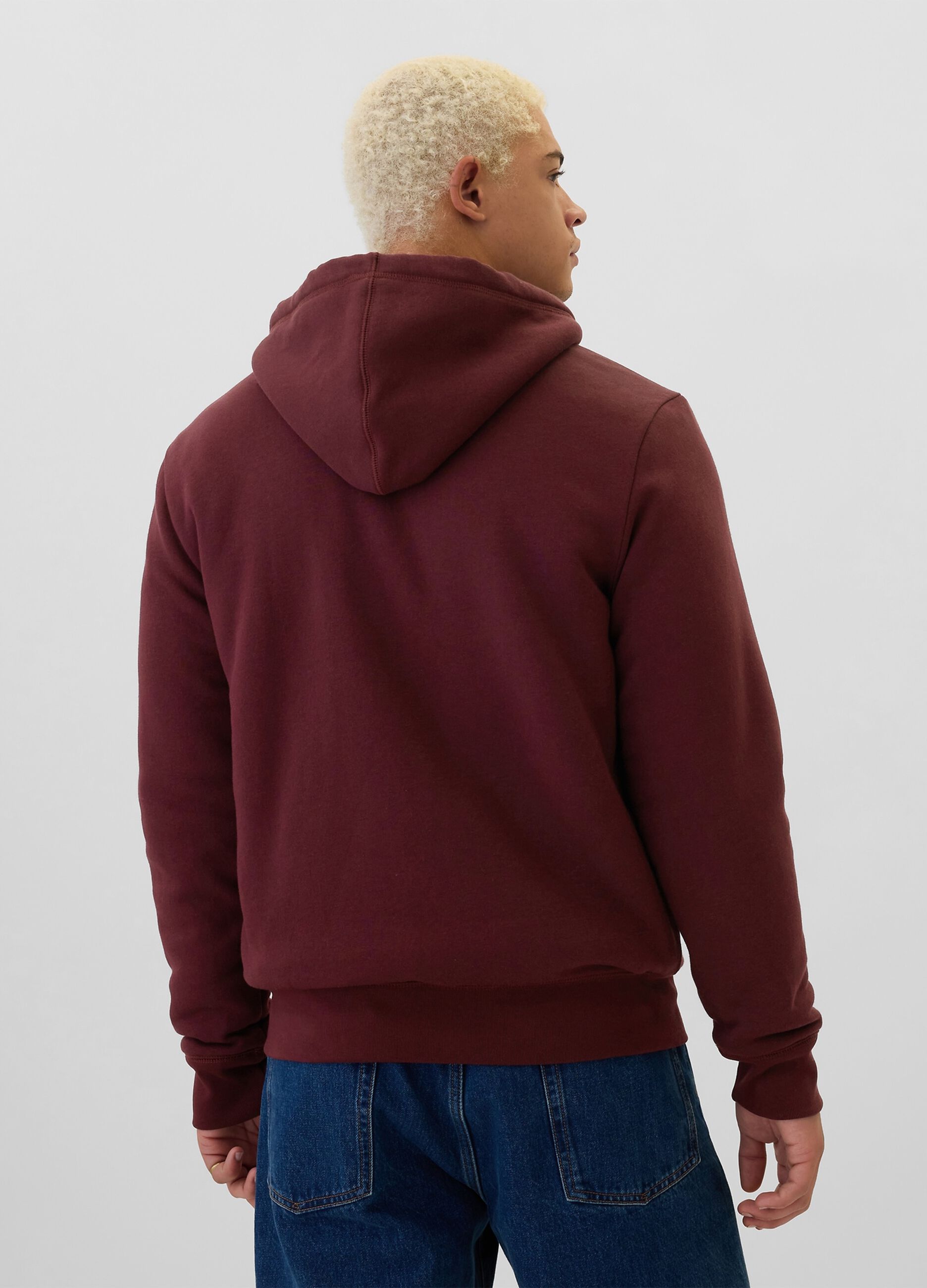 Sweatshirt with hood and logo embroidery