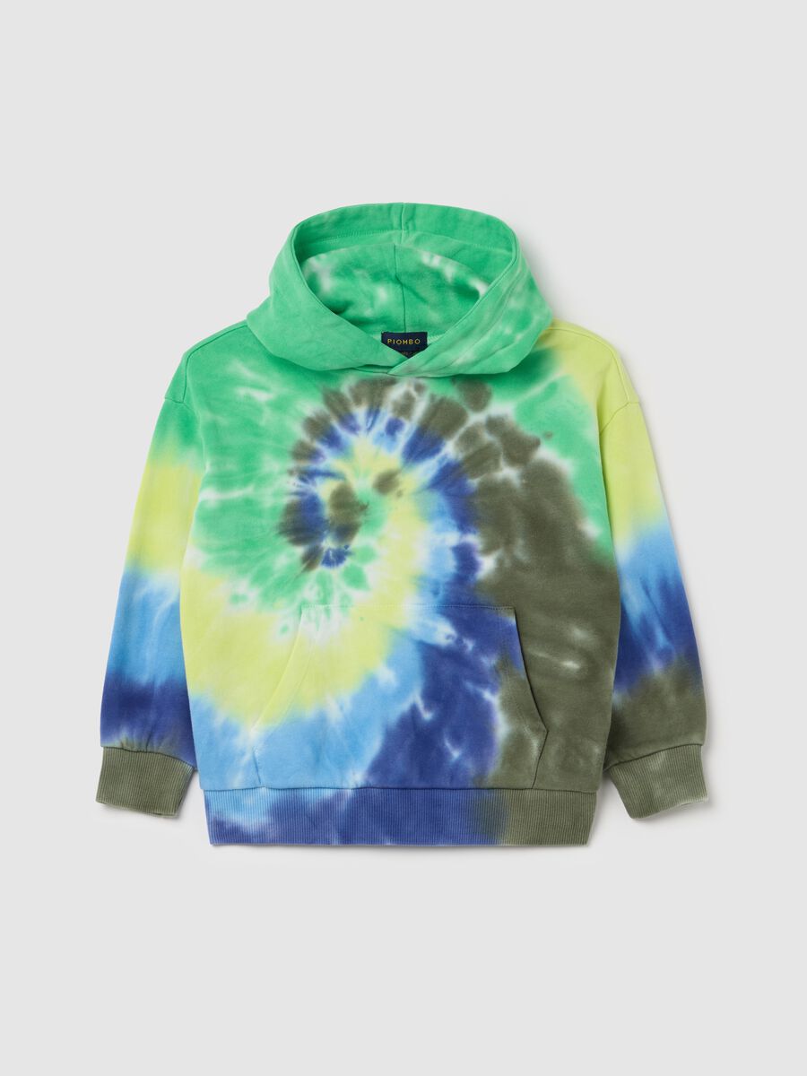 Tie Dye sweatshirt in French terry with hood_3