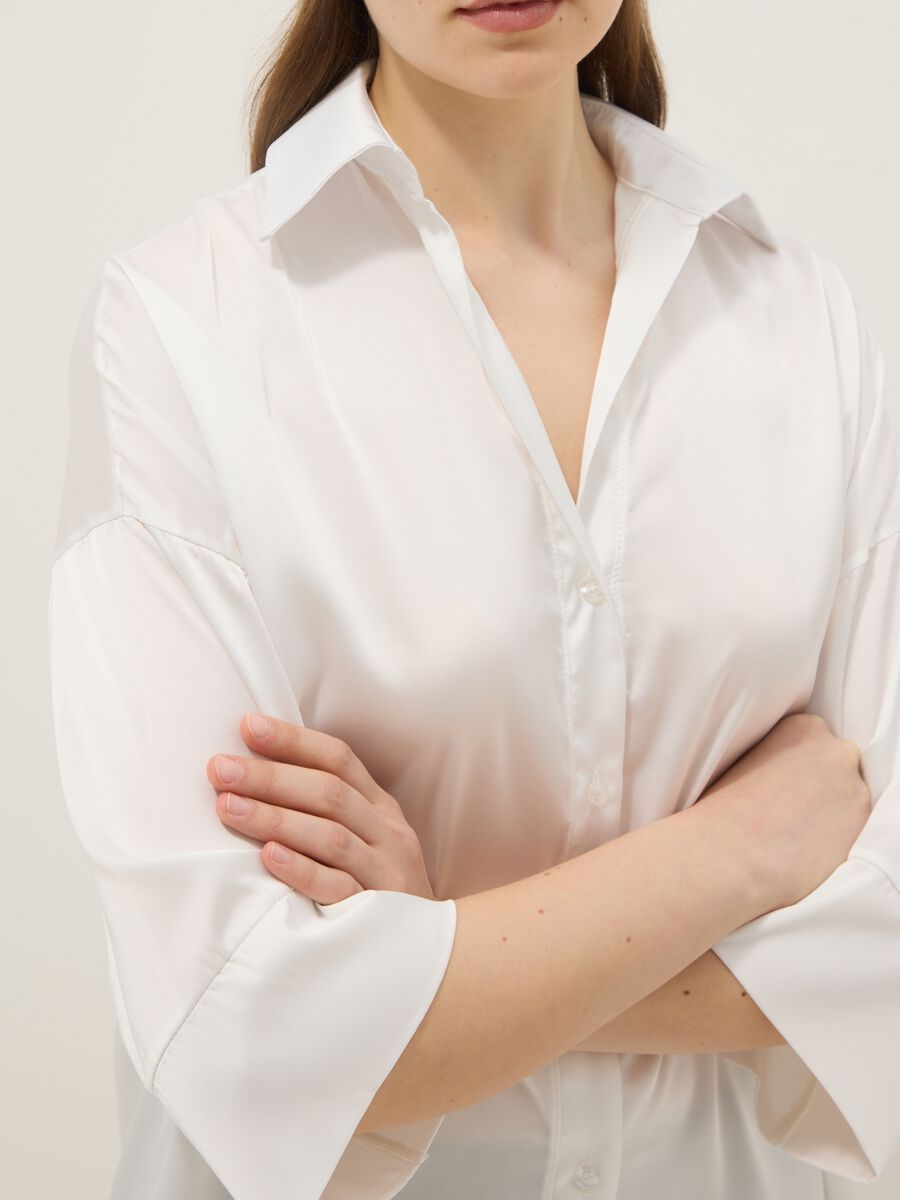 Camicetta satinata bianca regular fit_3