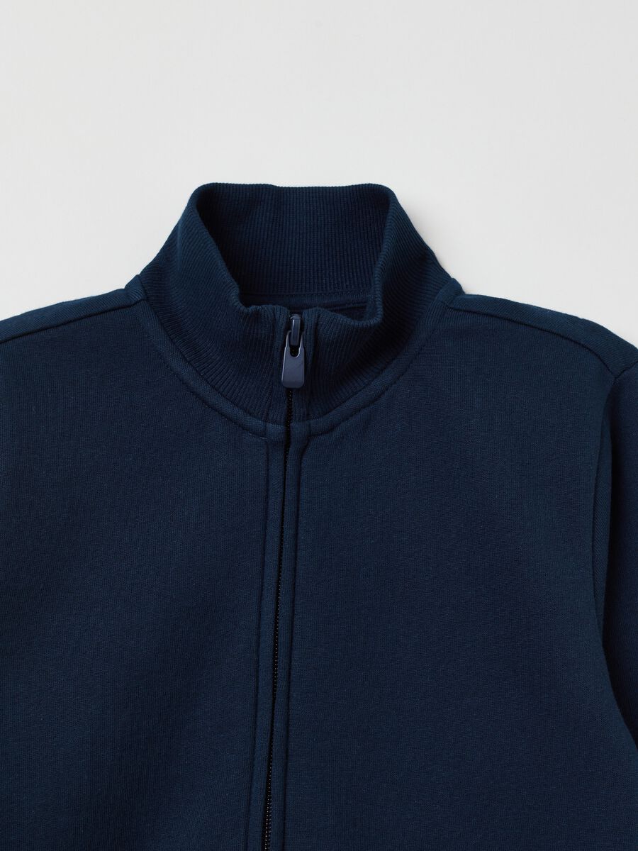 Full-zip in cotone a collo alto_2