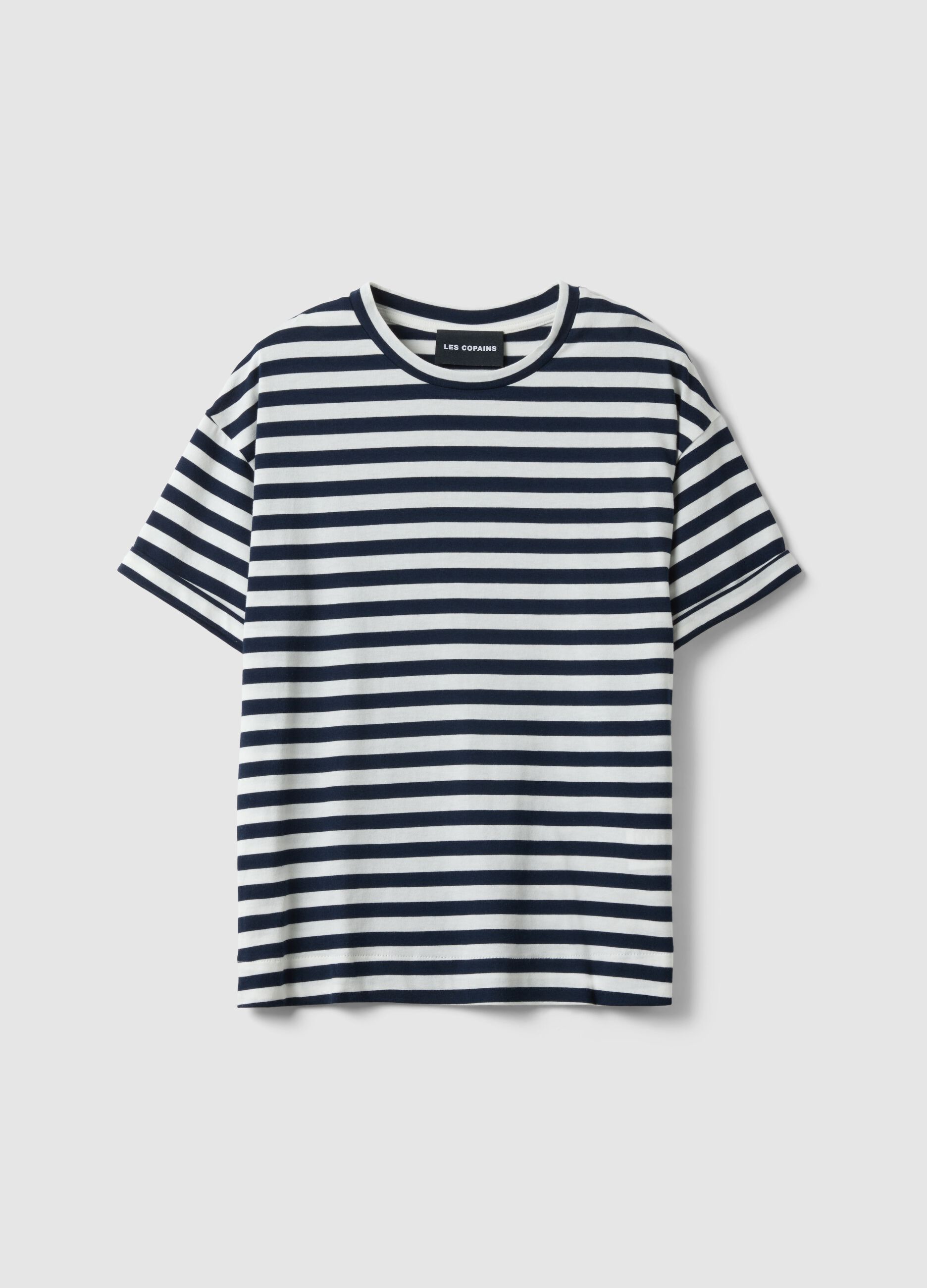 Multicolour striped cotton t-shirt regular fit