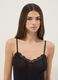 Black stretchy modal tank top regular fit with lace_1