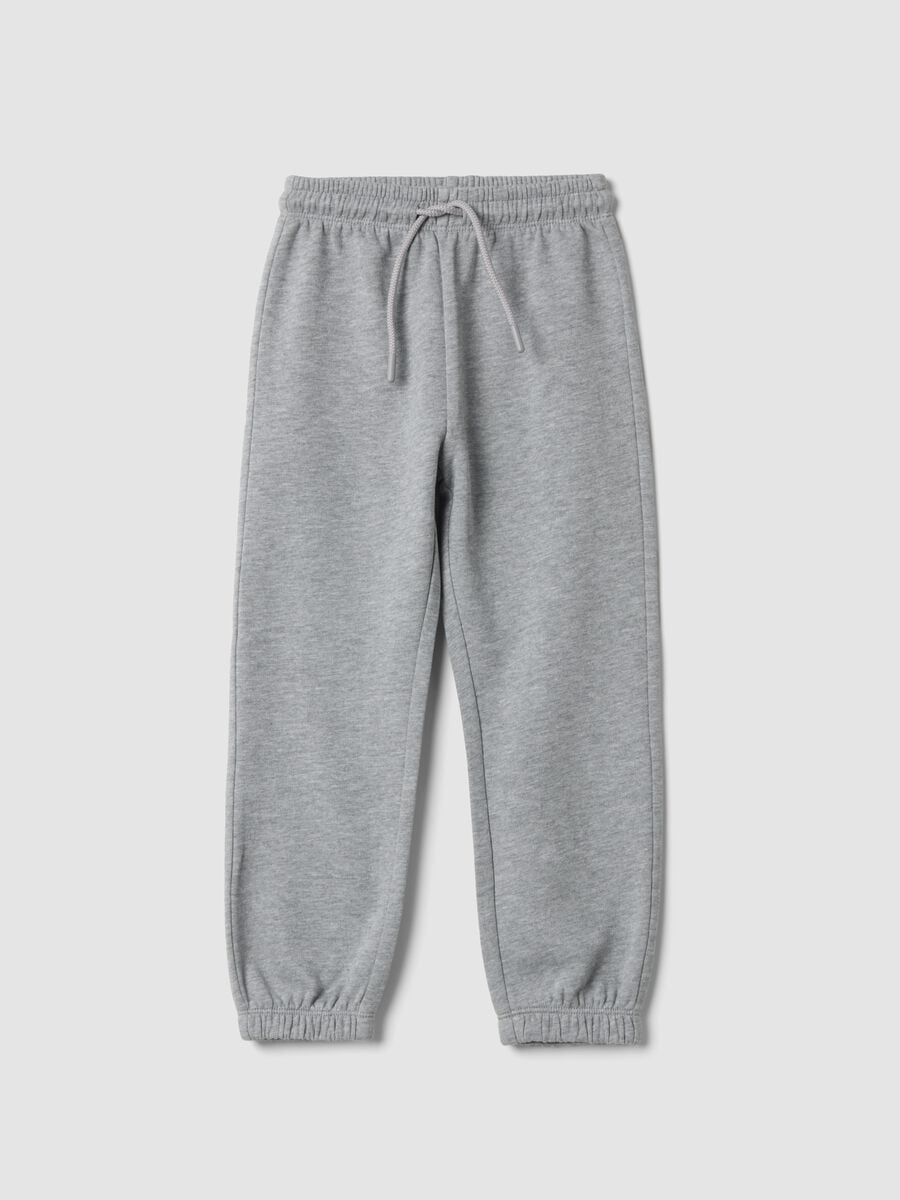 Grey joggers in pure organic cotton_0