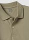Green pure cotton piqu&eacute; polo shirt with classic collar, regular fit_6