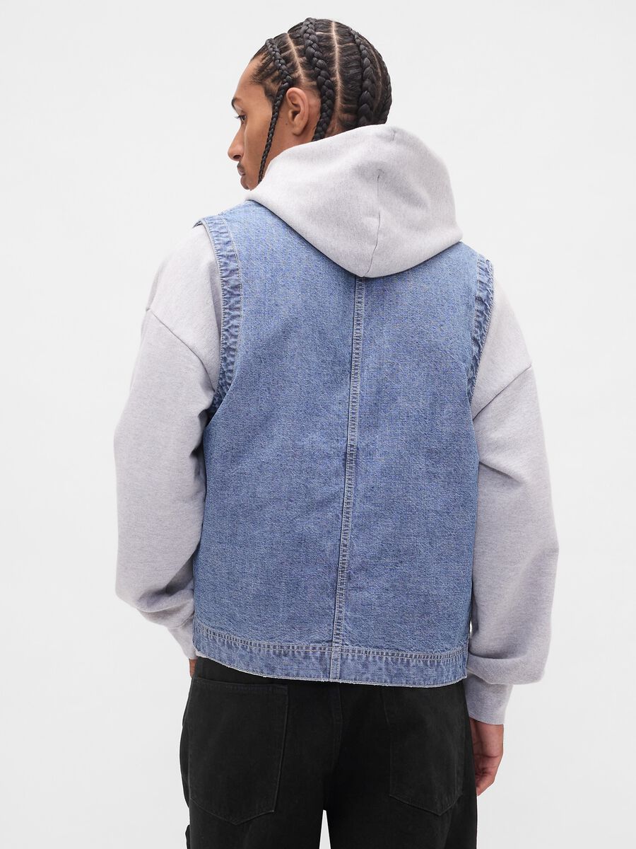 Gilet denim in cotone_2