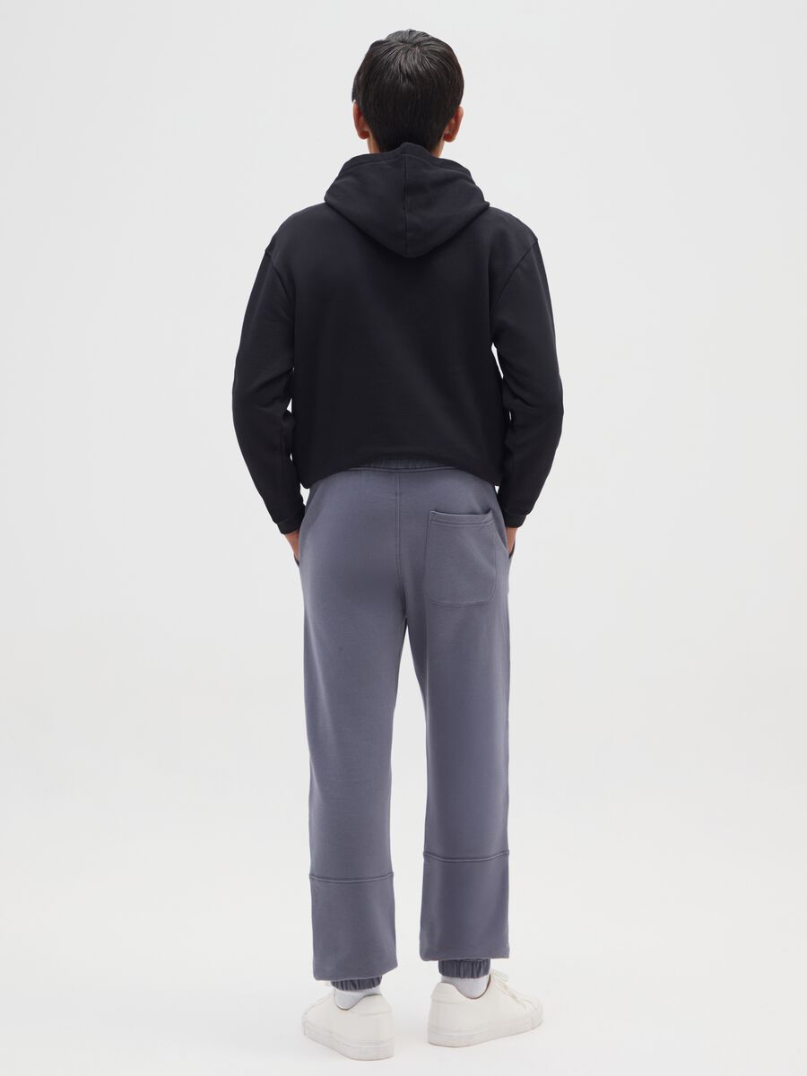 Boys' Blue Jogger Trousers in Pure Cotton with Oversized Fit_1