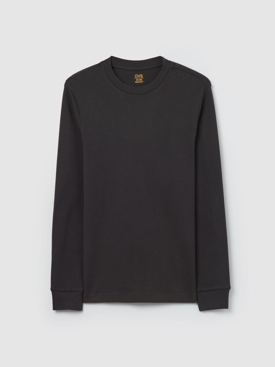 T-shirt girocollo in cotone interlock_4