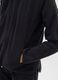 Black fleece fitted jacket with zip_3