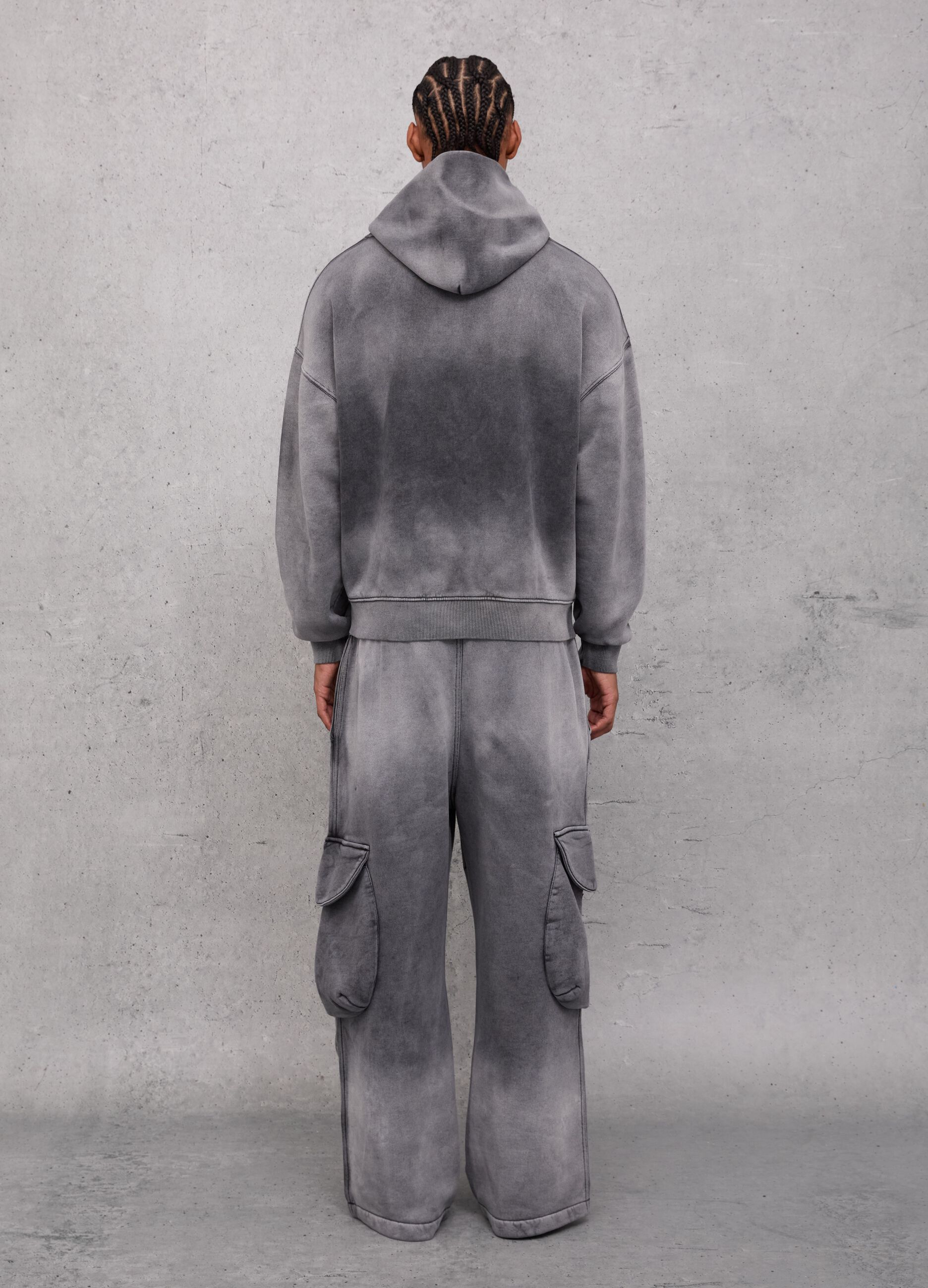 Sunfaded Cargo Sweatpants Vintage Grey