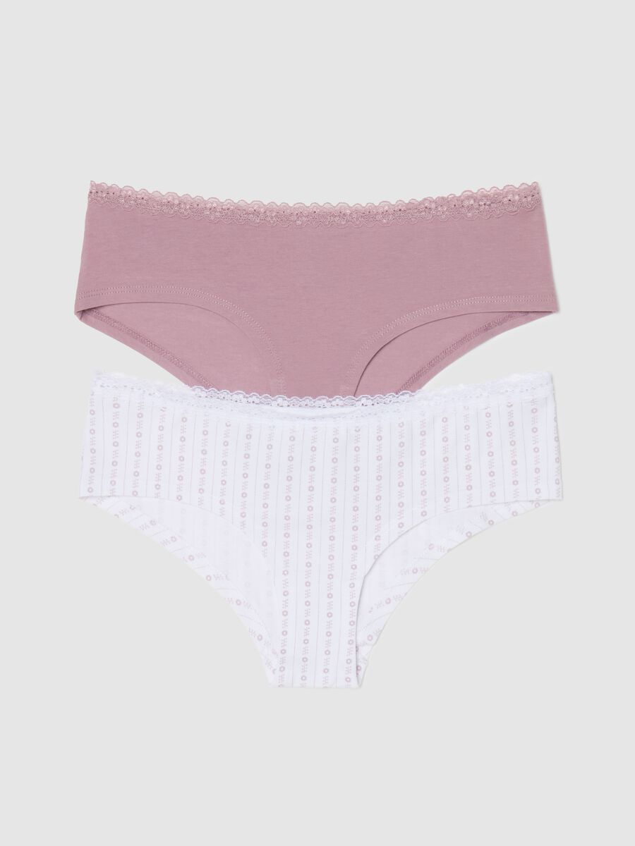 Bipack culotte con profilo in pizzo fantasia_4