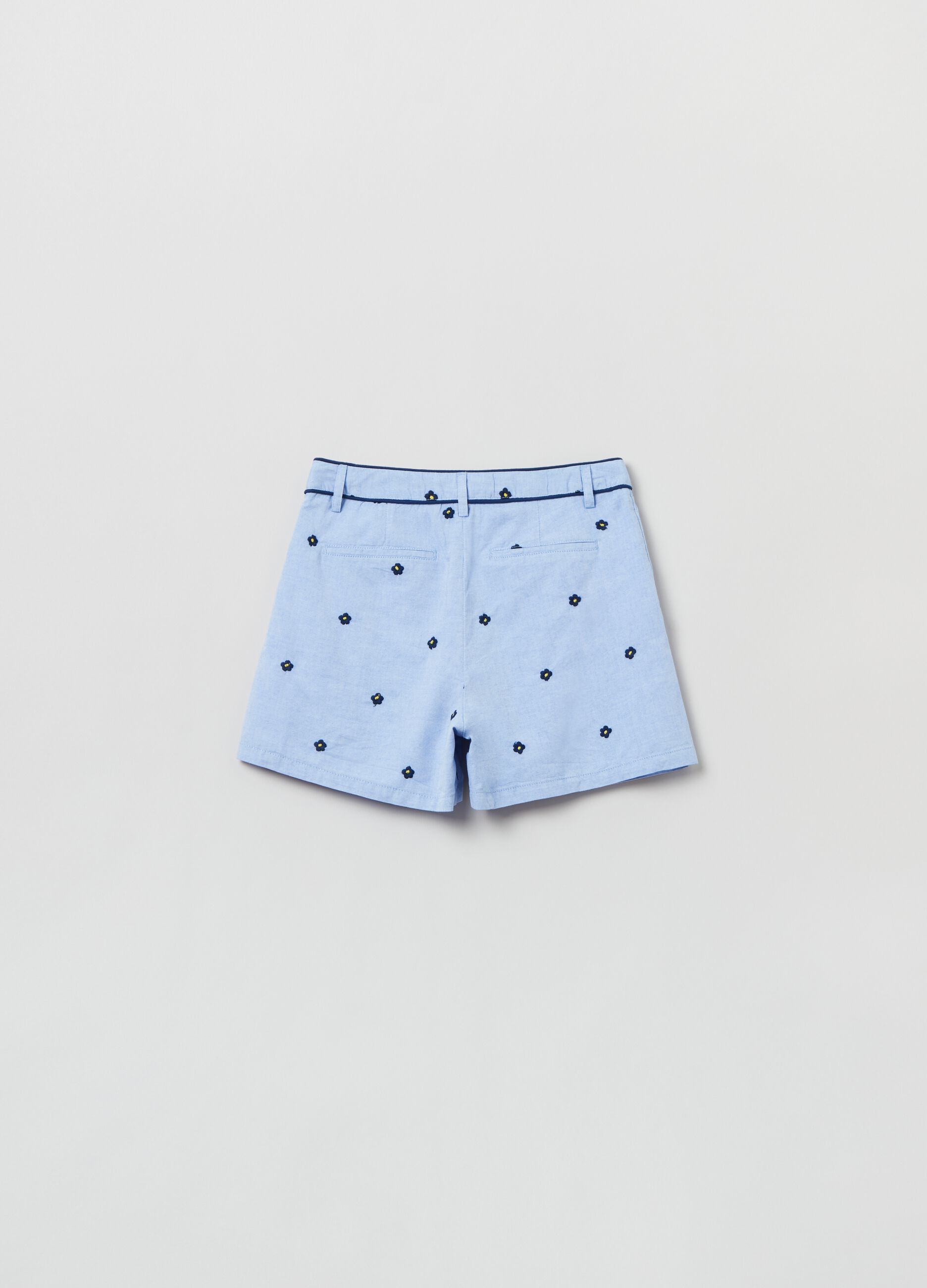 Shorts in cotone ricamo fiorellini_2