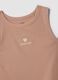 Brown pure organic cotton pyjamas with sleeveless top and printed trousers_6