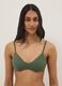 Green triangle bikini top with removable padding_0