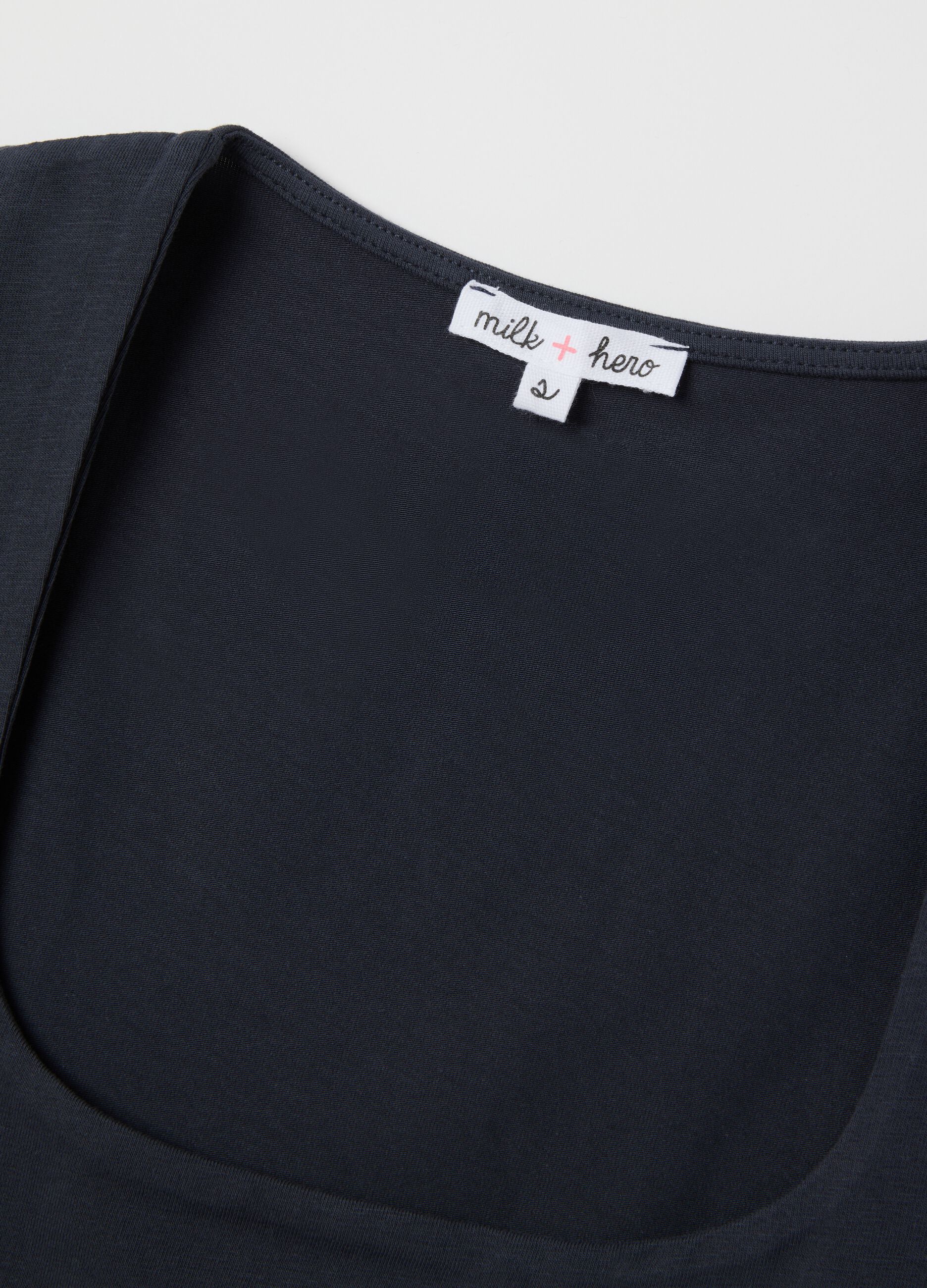 Canotta da donna in cotone blu fitted