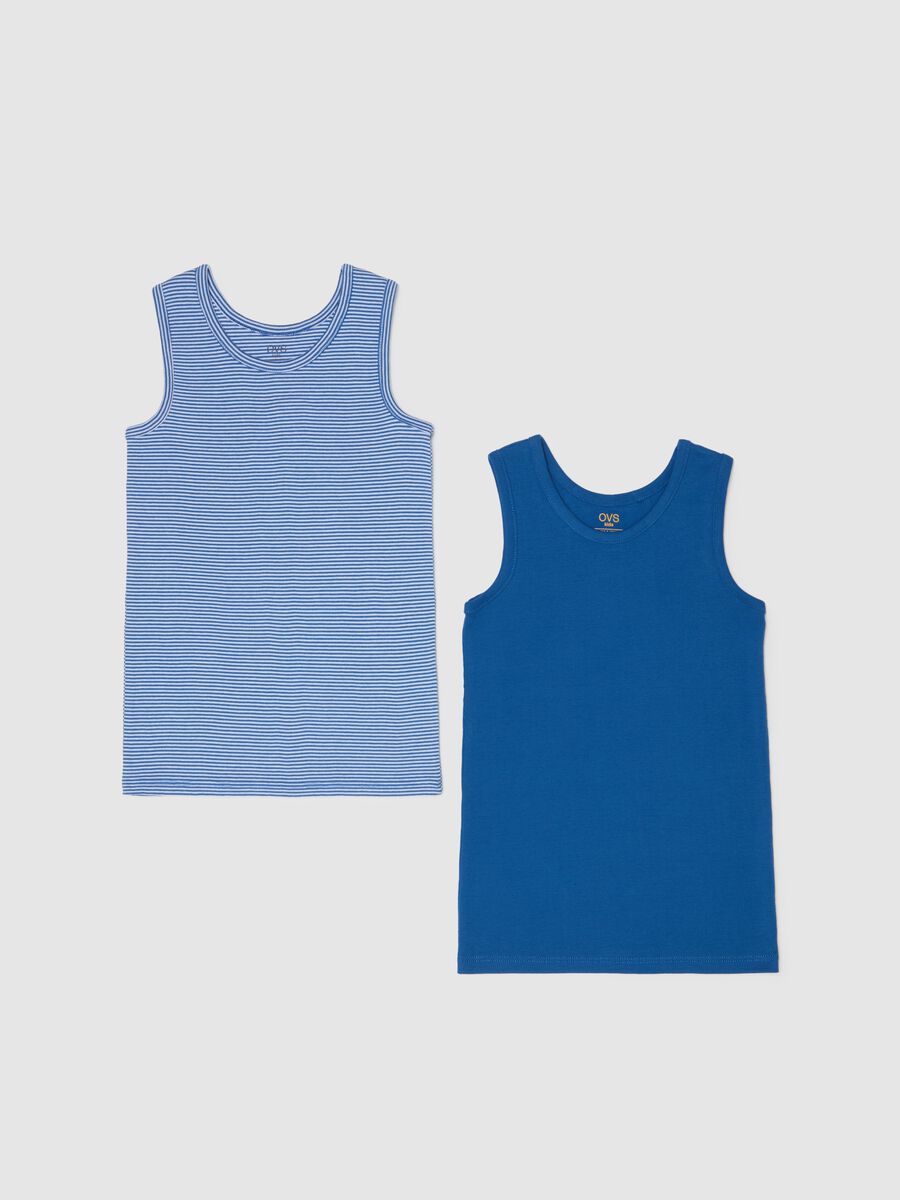 Two-pack racer back vests with round neck_0